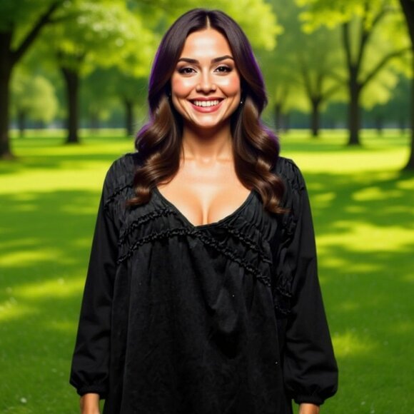 Women's Black Top - Just My Size 2X (18W/20W) New - Picture 1 of 4